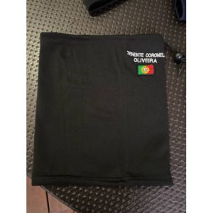 GOLA BORDADA COM BANDEIRA PORTUGUESA, TENENTE CORONEL E NOME