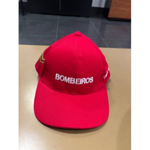 BONÉ BOMBEIROS COM NOME, DIVISA E C/ NÚMERO ATRÁS NA FIVELA