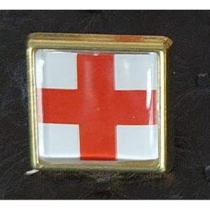 PIN QUADRADO CRUZ VERMELHA