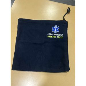 GOLA BORDADA COM EMBLEMA DA INEM ,NOME E DELEGAÇÃO A FLORESCENTE BORDADO