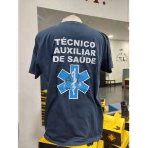 T-SHIRT ESTAMPADA DE TÉCNICO DE AUXILIAR DE SAÚDE