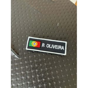 NOME BORDADO DE VELCRO COM BANDEIRA PORTUGAL E REBORDO