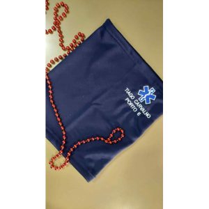 GOLA BORDADA COM EMBLEMA DA INEM,NOME, CIDADE E NÚMERO