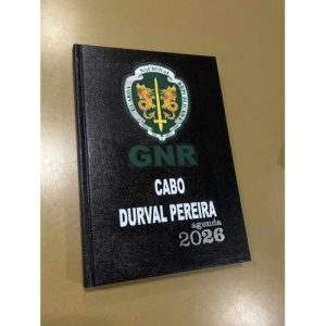 AGENDA 2026 TAMANHO A5 COM EMBLEMA DA GNR, CATEGORIA E NOME