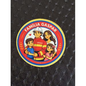BOLACHA BOMBEIROS FAMÍLIA C/4 PESSOAS E NOME PARA COSER
