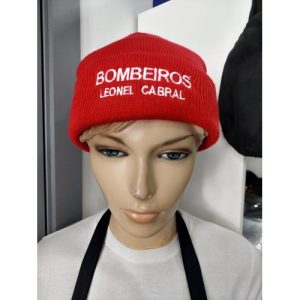 GORRO BORDADO COM BOMBEIROS E NOME Á FRENTE