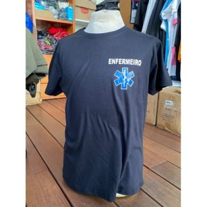 T-SHIRT ESTAMPADA PARA ENFERMEIRO COM EMBLEMA DA INEM