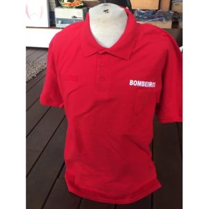POLO DE MANGA CURTA DOS BOMBEIROS ESTAMPADO C/CORPORAÇÃO NAS COSTAS E VELCROS