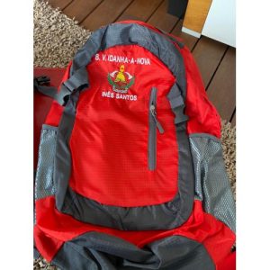 MOCHILA BORDADA COM CORPORAÇÃO, EMBLEMA NORMAL DOS BOMBEIROS E NOME