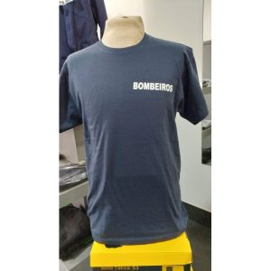 T-SHIRT DOS BOMBEIROS ESTAMPADA COM CORPORAÇÃO NAS COSTAS S/VELCROS