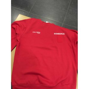 SWEAT DOS BOMBEIROS BORDADA COM NOME, GRUPO SANGUÍNEO, CORPORAÇÃO E VELCRO