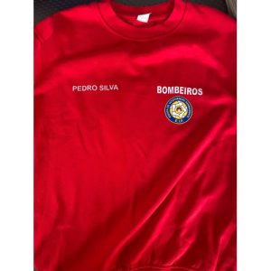 SWEAT DOS BOMBEIROS ESTAMPADA COM NOME E EIP FRENTE E COSTAS