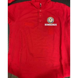 POLO DE MANGA CURTA DOS BOMBEIROS ESTAMPADO C/ BOLACHA DA EIP BORDADA