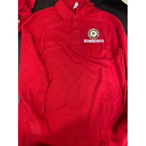 POLO DE MANGA CUMPRIDA DOS BOMBEIROS ESTAMPADO C/ BOLACHA DA EIP BORDADA