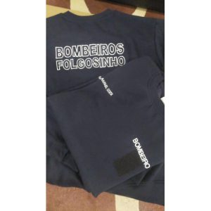 SWEAT DOS BOMBEIROS BORDADA COM NOME, CORPORAÇÃO E VELCRO