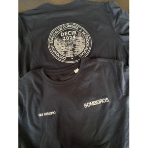 T-SHIRT BORDADA DOS BOMBEIROS DE DECIR 2024 E NOME
