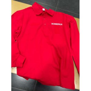 POLO DE MANGA CUMPRIDA BORDADO DOS BOMBEIROS COM VELCROS