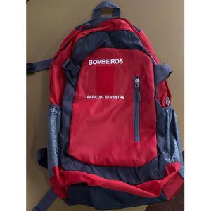 MOCHILA BORDADA COM BOMBEIROS, VELCRO PARA DIVISA E NOME