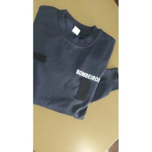 SWEAT DOS BOMBEIROS ESTAMPADA COM EIP - EMBLEMA A BRANCO