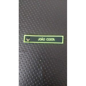 NOME BORDADO DE VELCRO C/MEDIDAS 13CM X 2CM COM DIVISA E REBORDO