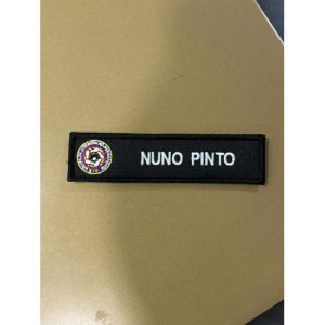 NOME BORDADO DE VELCRO C/MEDIDAS 12CM X 2,6CM COM EIP