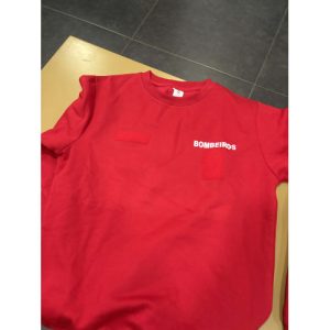 SWEAT DOS BOMBEIROS ESTAMPADA COM CORPORAÇÃO COM LETRAS REFLETORAS