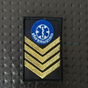 DIVISA VELCRO BORDADA COM BOLACHA DE ENFERMEIRO AZUL
